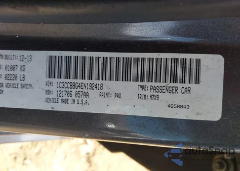 2014 Chrysler 200 Touring из США, поврежденный, VIN 1C3CCBBG4EN192418